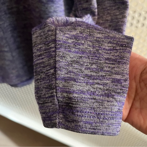 Jones New York Scoop Neck Long-sleeve Knit Top Size Large Heathered Purple GUC - Picture 4 of 9